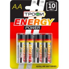 Батарейки пальчик ТРОФИ Energy